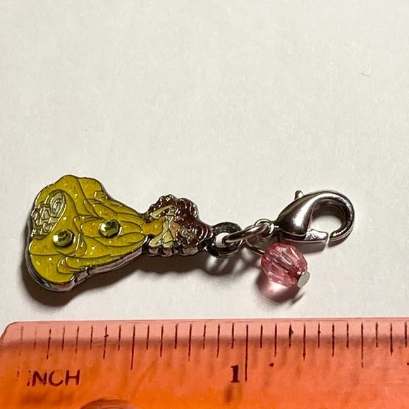 Vintage Disney Beauty & The Beast Charm Princess Belle Zipper Pull Purse Signed - Picture 8 of 8